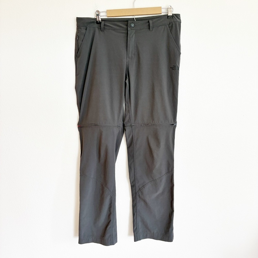 The North Face Paramount Convertible Pants Women 12 Gray Zip Off Hiking Gorpcore